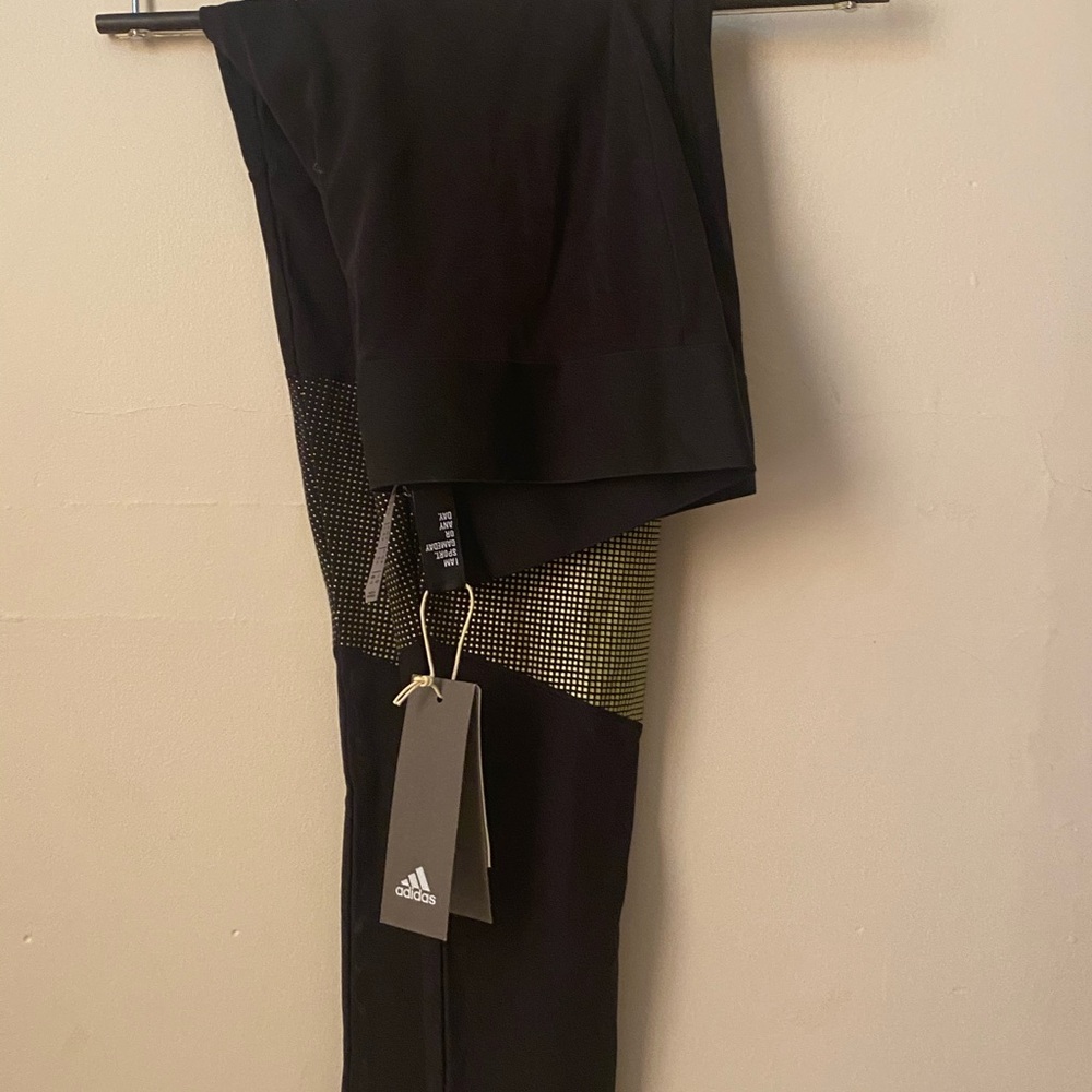 New Adidas Black & Gold Leggings